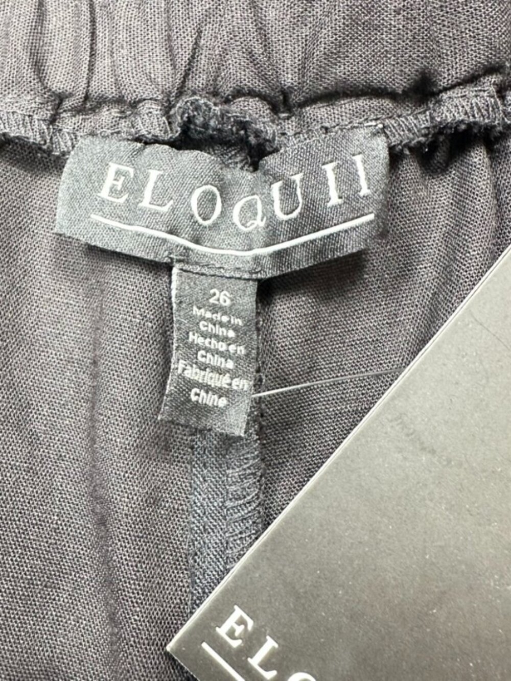 Eloquii Plus Size 26W Rayon Linen Blend Pull On Shorts 31 Black 31-2755-2 NEW - Picture 5 of 10